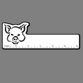 6" Ruler W/ Pig's Face